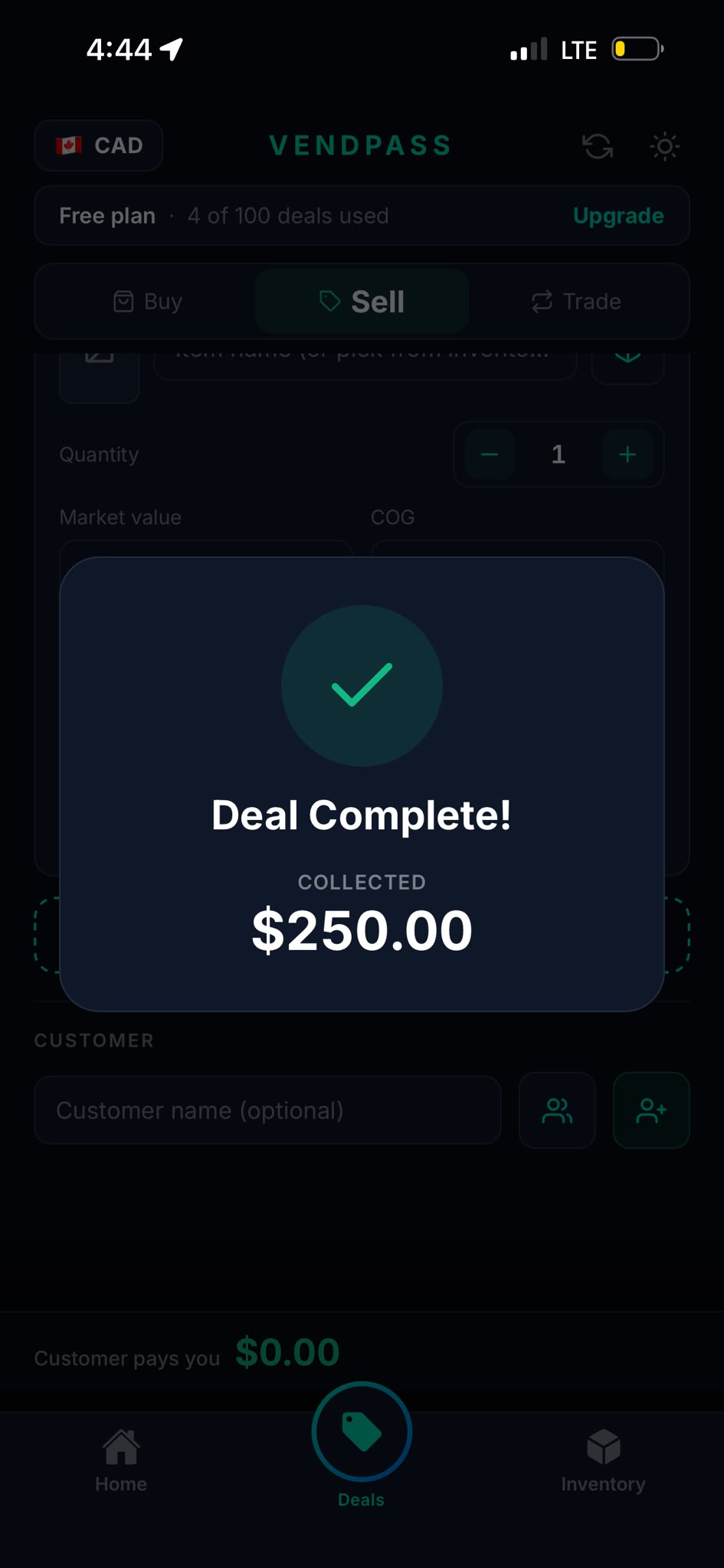 VendPass live dashboard